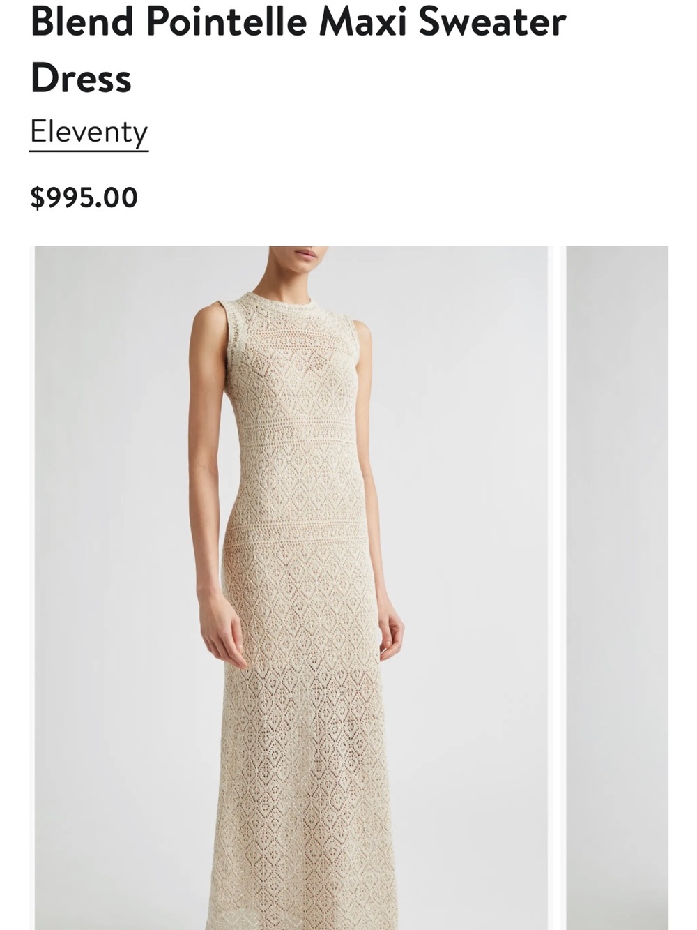 Eleventy Linen Blend  Sleeveless Maxi Dress